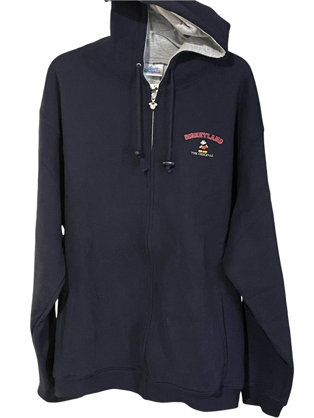Disneyland Resort Authentic Original Black Full Zip Hooded Jacket Men’s XL
